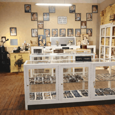 Nicolaides Opticians store interior with eyewear collections